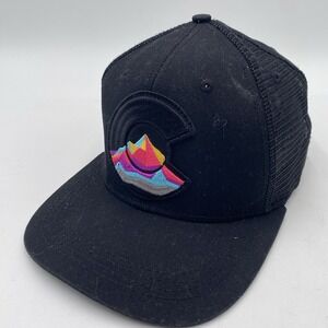 Colorado Limited Hat Black SnapBack Trucker Mesh Blackout Cleaned
